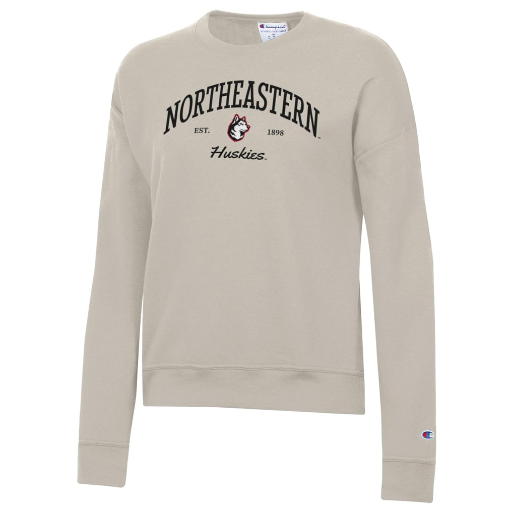  Northeastern Huskies Champion Women's Powerblend Pullover Sweatshirt - Oatmeal